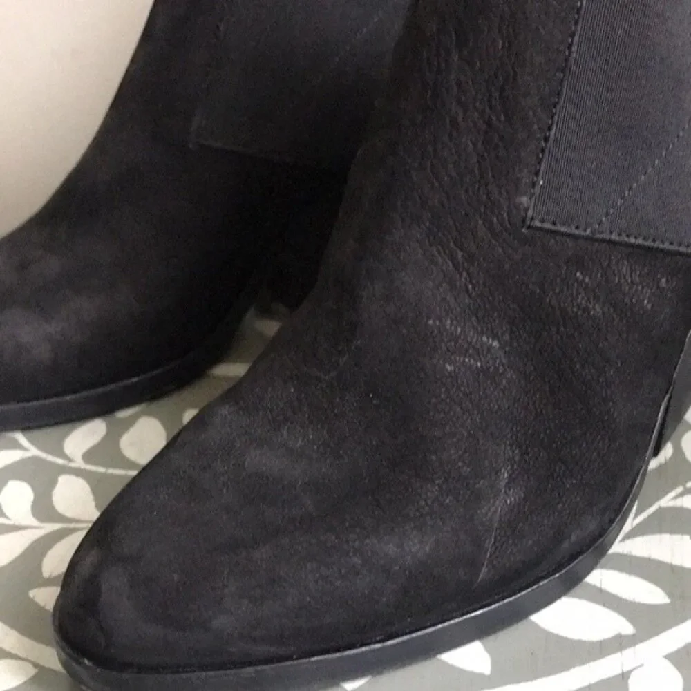 Eileen Fisher Black Leather Ankle Boots sz 7